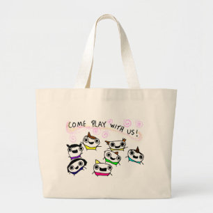 Bolso De Tela Gigante "Viene el juego con nosotros "