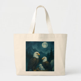 Bolso De Tela Gigante Vigilancia nocturna - Familia Águila bajo las estr