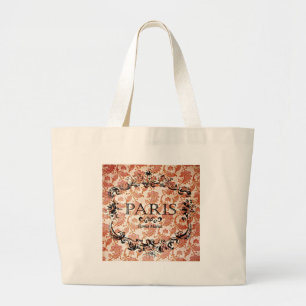 Bolso De Tela Gigante Viintage Paris Damask
