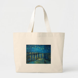 Bolso De Tela Gigante Vincent Van Gogh Noche estrellada sobre el Ródano