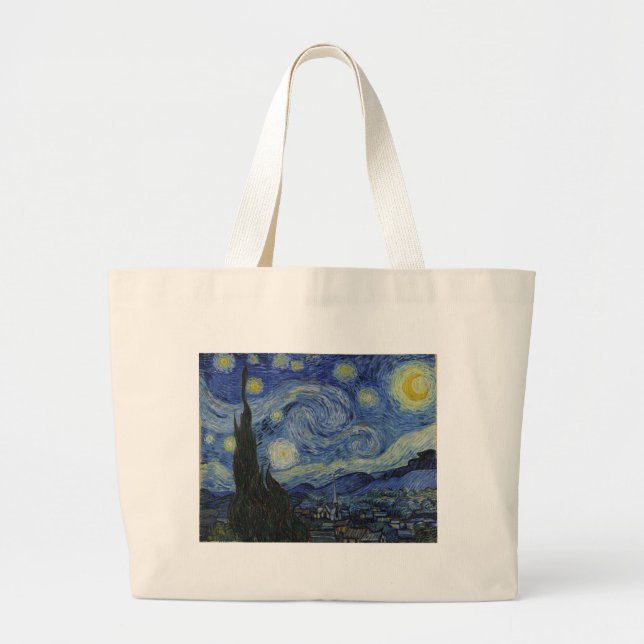 Bolso De Tela Gigante Vincent Van Gogh Starry Night Over The Rhone Paint (Frente)