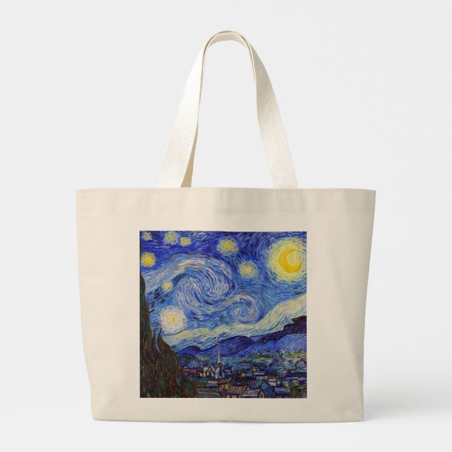 Bolso De Tela Gigante Vincent Willem van Gogh, “ Starry Night ” (Reverso)