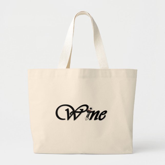 Bolso De Tela Gigante Vino (Frente)