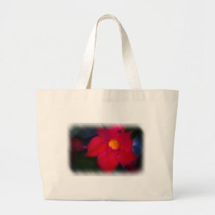 Bolso De Tela Gigante Vino de flores rojas