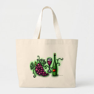 Bolso De Tela Gigante Vino de las uvas n