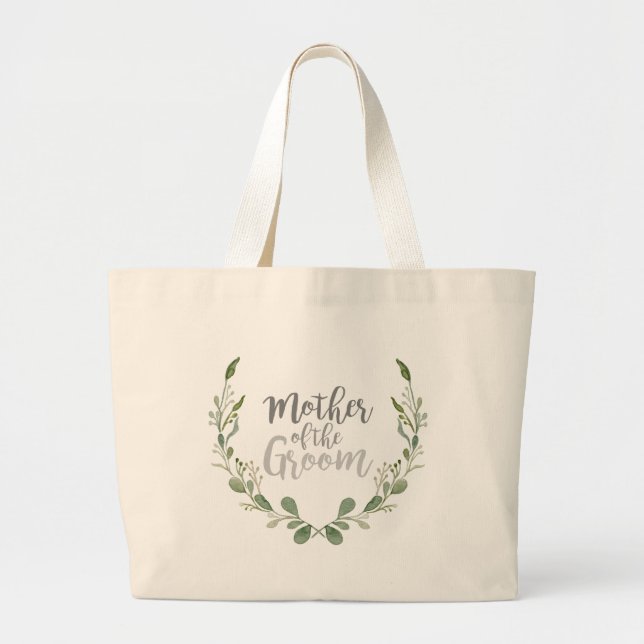 Bolso De Tela Gigante Vino de vegetación rústica madre del crecimiento (Frente)