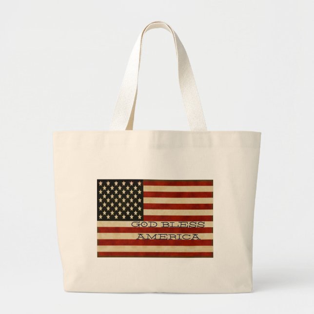 Bolso De Tela Gigante Vintage American Flag GIFTS (Frente)