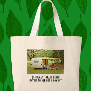 Bolso De Tela Gigante Vintage Camper Retirement Tote