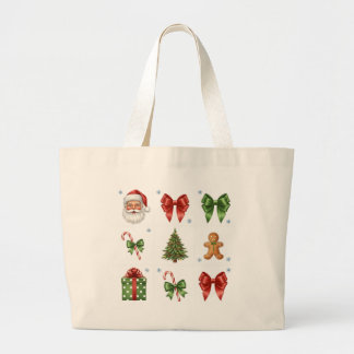 Bolso De Tela Gigante Vintage Christmas Collage Tote Bag