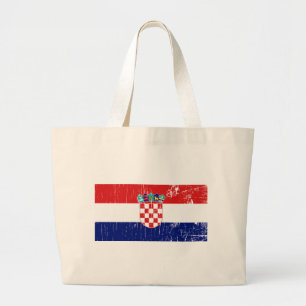 Bolso De Tela Gigante Vintage Croacia
