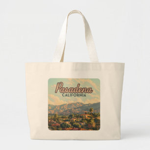 Bolso De Tela Gigante Vintage de las montañas de Pasadena Los Angeles Ca