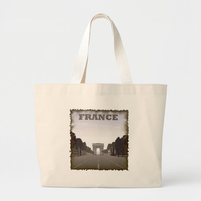 Bolso De Tela Gigante Vintage Francia (Frente)