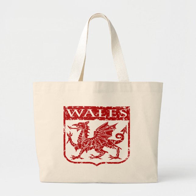 Bolso De Tela Gigante Vintage Wales (Frente)