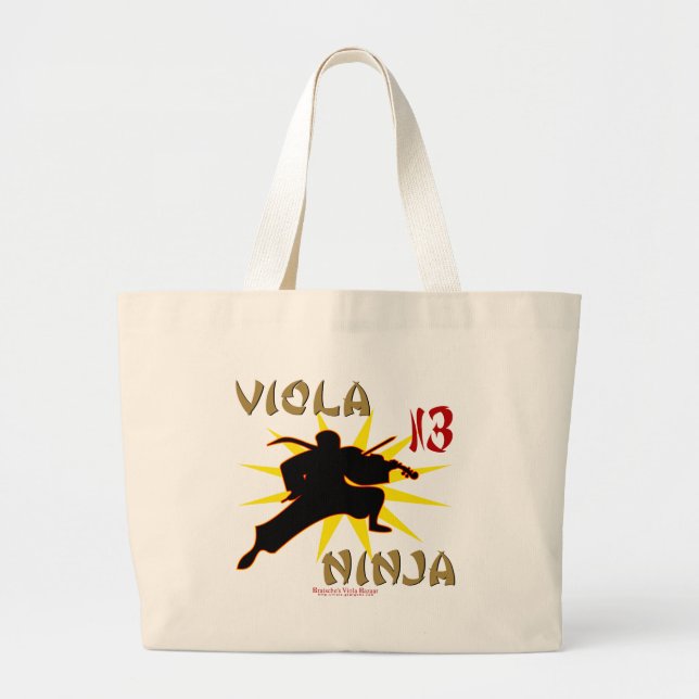Bolso De Tela Gigante Viola Ninja (Frente)