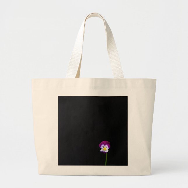 Bolso De Tela Gigante Violet Flower jtcna (Frente)