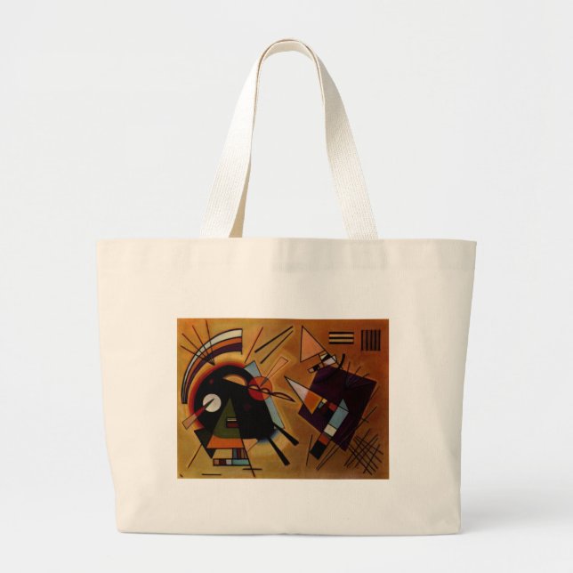 Bolso De Tela Gigante Violeta negra de Kandinsky (Frente)