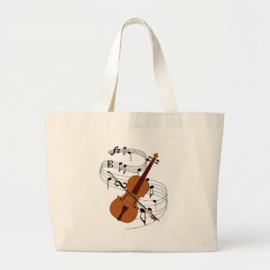 Bolso De Tela Gigante Violín