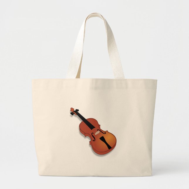 Bolso De Tela Gigante Violín (Frente)
