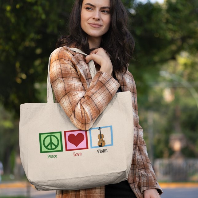Bolso De Tela Gigante Violín de amor por la paz (Subido por el creador)