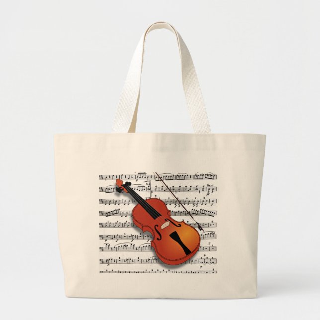 Bolso De Tela Gigante Violin Lover_ (Frente)