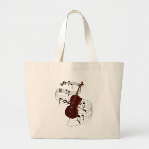 Bolso De Tela Gigante Violoncelo