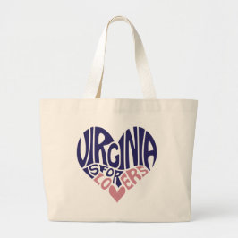 Bolso De Tela Gigante Virginia is for lovers Heart