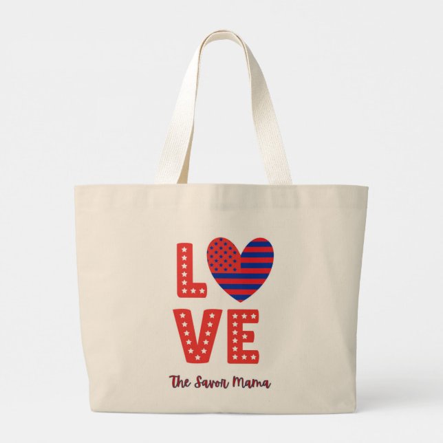 Bolso De Tela Gigante Virginia Love & Cows Canvas Tote (Reverso)