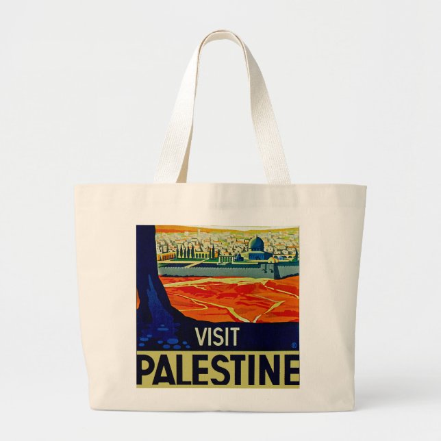 Bolso De Tela Gigante Visita Palestina (Frente)