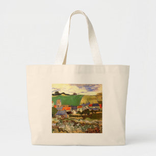 Bolso De Tela Gigante Vista de Auvers por Van Gogh