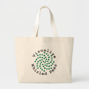 Bolso De Tela Gigante Visualice los guisantes girados 2