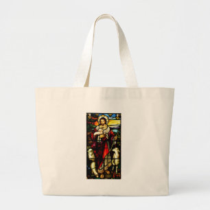 Bolso De Tela Gigante Vitral de Jesús el buen pastor