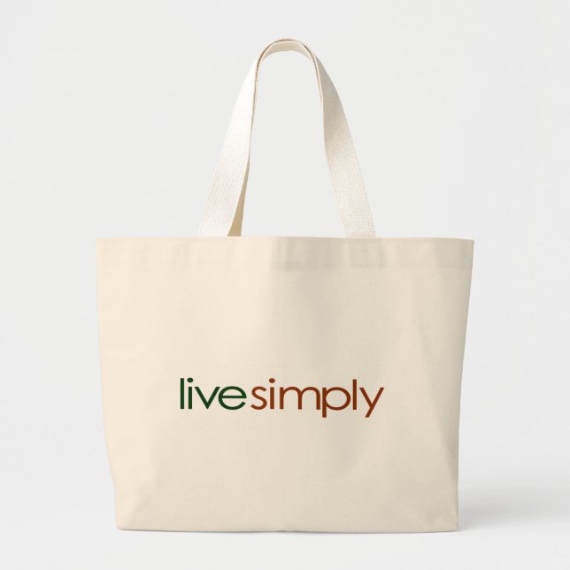 Bolso De Tela Gigante Viva simplemente (Frente)