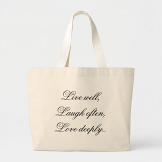Bolso De Tela Gigante Vive el tote del amor de la risa