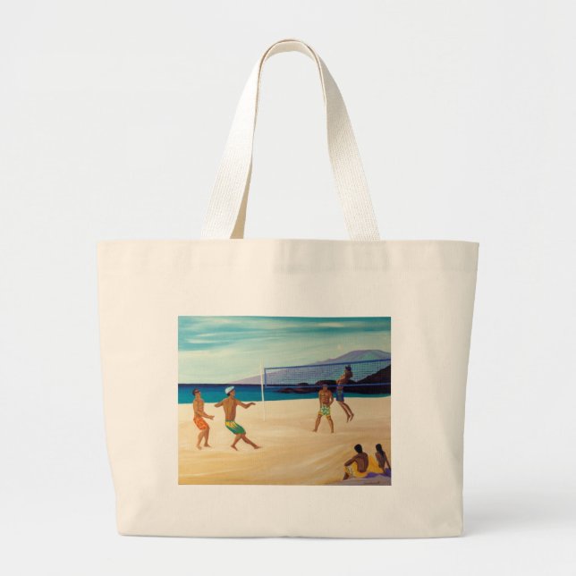 Bolso De Tela Gigante Voleibol de playa de Kaanapali (Frente)