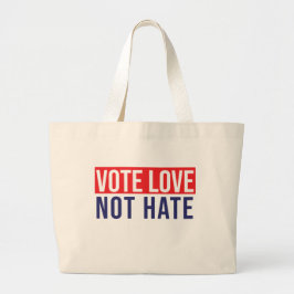 Bolso De Tela Gigante Votar amor no odio