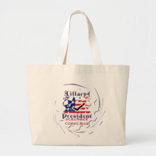 Bolso De Tela Gigante Votar por Hillary USA más fuerte juntos Mi Preside