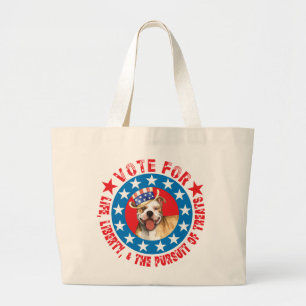 Bolso De Tela Gigante Votar por Pit Bull