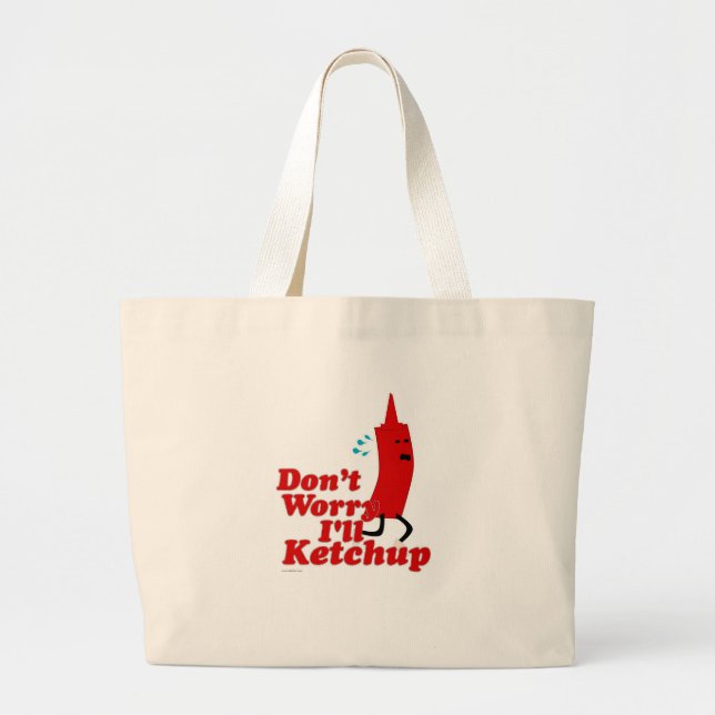 Bolso De Tela Gigante Voy a Ketchup Personalizado de condiciones de dive (Frente)