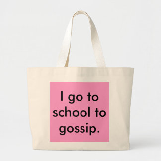 Bolso De Tela Gigante Voy a la escuela a cotillear