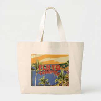 Bolso De Tela Gigante Vuela a Tenerife Póster de viaje vintage