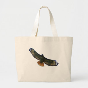 BOLSO DE TELA GIGANTE VUELO ATADO ROJO DEL HALCÓN