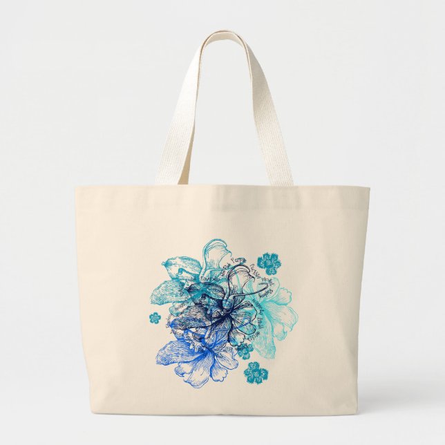 Bolso De Tela Gigante Wahine Lace Hawaiian Orchid (Frente)