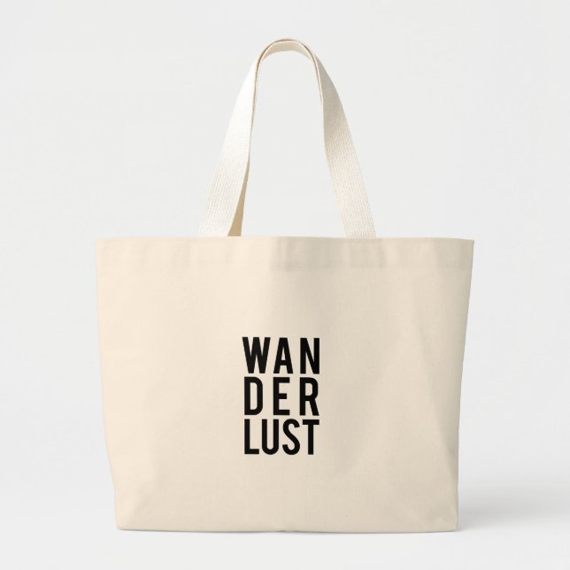 Bolso De Tela Gigante Wanderlust, deseo de viajar (Frente)