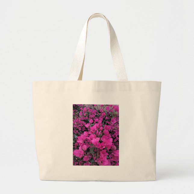 Bolso De Tela Gigante Watercolor-Bougainvillea (Frente)