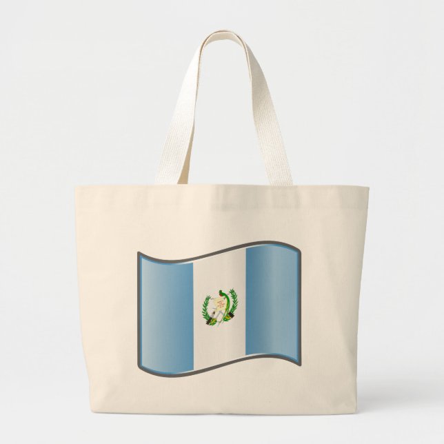 Bolso De Tela Gigante Wavy Guatemala Flag (Frente)