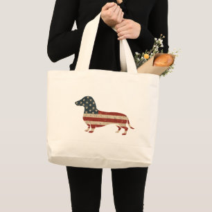 Bolso De Tela Gigante Weenie El Pueblo Dachshund 4 De Julio