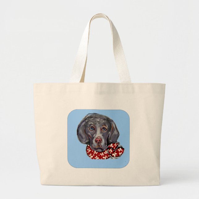Bolso De Tela Gigante Weimaraner (Frente)
