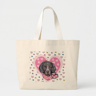 Bolso De Tela Gigante Weimaraner Valentine