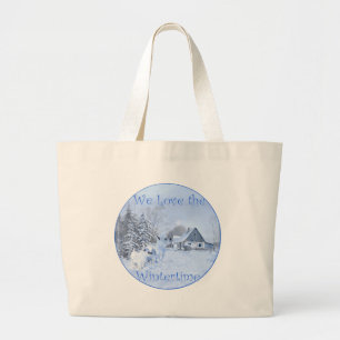 Bolso De Tela Gigante Westies aman el invierno