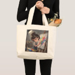 Bolso De Tela Gigante Whimsical Girl Painter Tote Bag<br><div class="desc">Whimsical Girl Painter Tote Bag Carry your essentials in style with this Whimsical Girl PainterTote Bag. This tote features a charming and imaginative illustration of a whimsical girl designed with soft colors and playful artistic elements. perfect for shopping, books, errands, or everyday use, it combines creativity and practicality in one...</div>